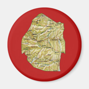 Eswatini Karte Magnet
