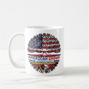 Eswatini Liswati American USA Tree Roots Flag Kaffeetasse