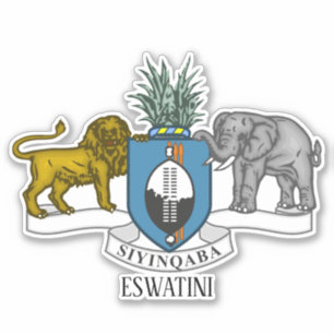 Eswatini-Nationalmatte für Waffen, Patriotik Aufkleber