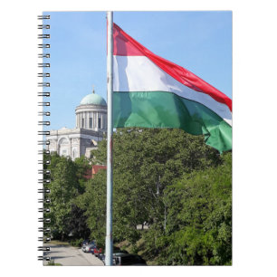 Esztergomer Basilika und ungarische Flagge Notizblock