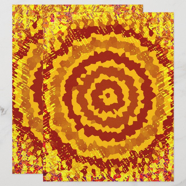 ET Abstrakte Blume Scrapbook Seite 2-seitige Seite (Vorne/Hinten)