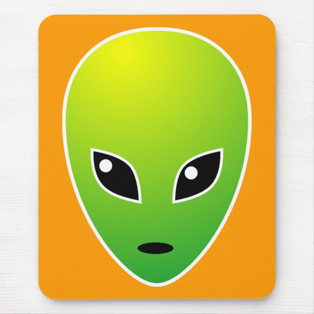 ET - auf Orange - Customized Mousepad (Vorne)