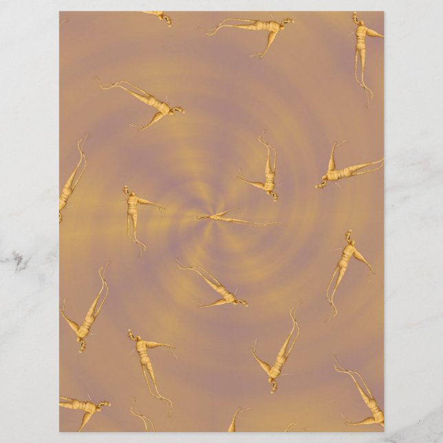 ET Ginseng Man Scrapbook Paper 2-Sided Page (Vorderseite)