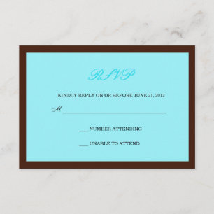 et RSVP de mariage Brown