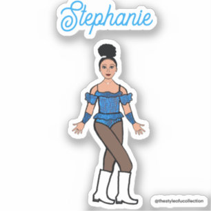 Et un nom Stickers Danseuse Bleues Pierres B