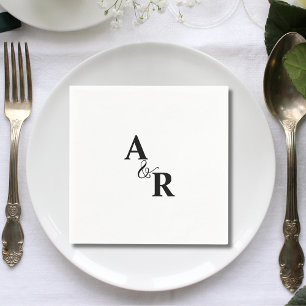Et-Zeichen Monogramm Minimalistischer Hochzeits-Co Serviette