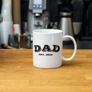 Etablierter Vater Neuer Vater Typografie des Gründ Tasse