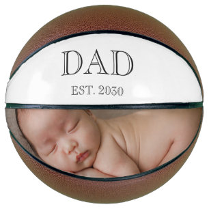 Etabliertes Neues-Vater-Baby-Foto-Geschenk Basketball