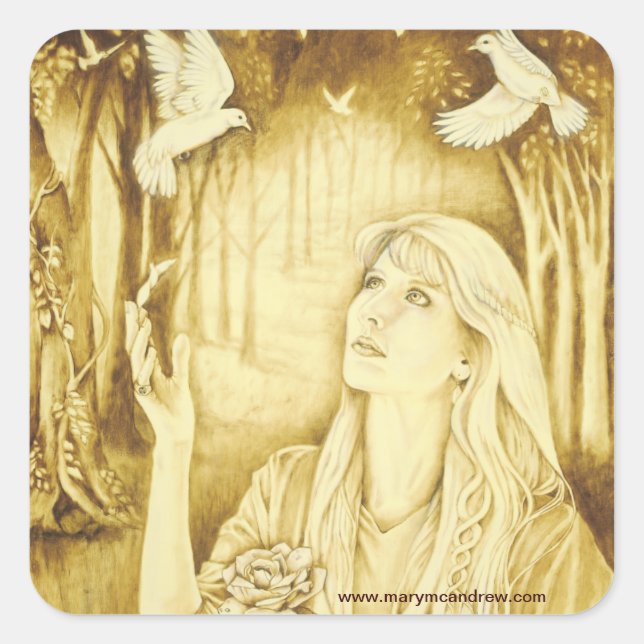 Etain Celtic Goddess Aufkleber (Vorderseite)