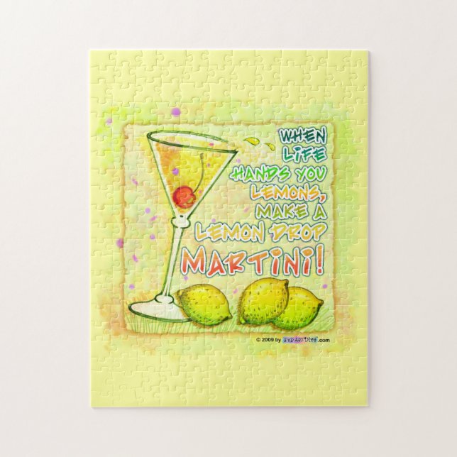 ÉTAIN de PUZZLE de MARTINI de BAISSE de CITRON ou (Vertical)