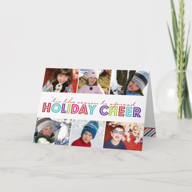 Étaler Jour de Fêtes 6 Photo Carte de Noël pliée (Devant)