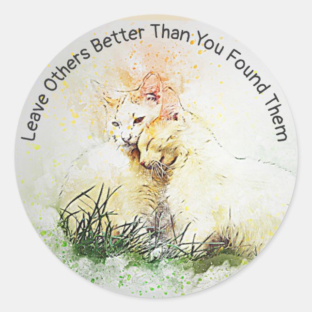 Étaler l'amour et la gentillesse Stickers Chats In (Devant)