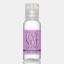 Étaler l'amour non Germes Sanitizer à la main