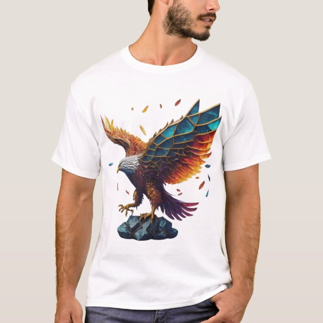 Étalez vos ailes - T-shirt Eagle en cristal (Devant)