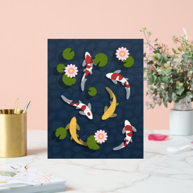 Étang japonais de poissons Koi (Mariage)