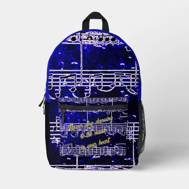 Étapes musicales - Sac à dos de bleus électriques (Recto)