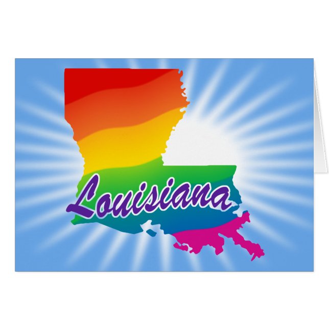 État Arc-En-Ciel De Louisiane (Devant horizontal)