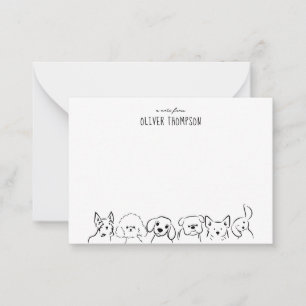ETAT BUDGÉTAIRE Note de la part de Cute Chien Anim Mitteilungskarte