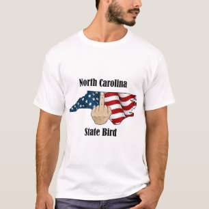 État de Caroline du Nord t-shirt oiseau majeur
