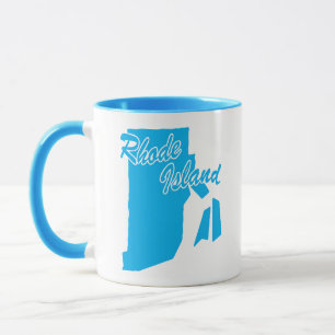 État De La Mug En Forme De Rhode Island