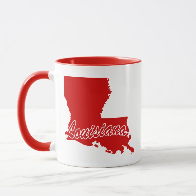 État De Louisiane Forme De Mug Rouge (Gauche)