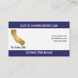 État de modèle de carte de visite de la Californ