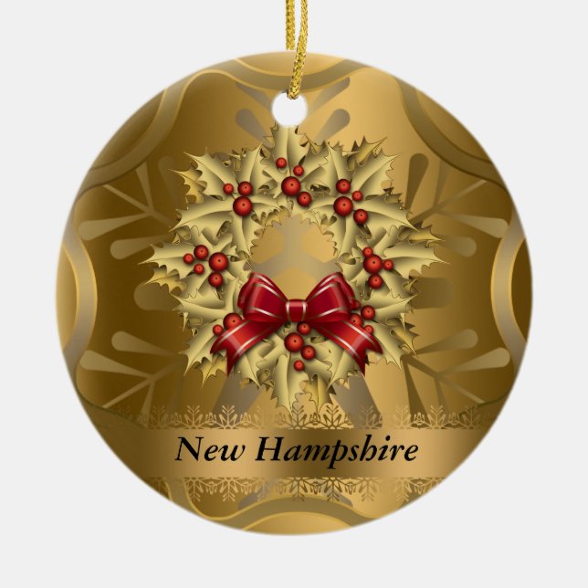 État de New Hampshire Ornement de Noël (Devant)