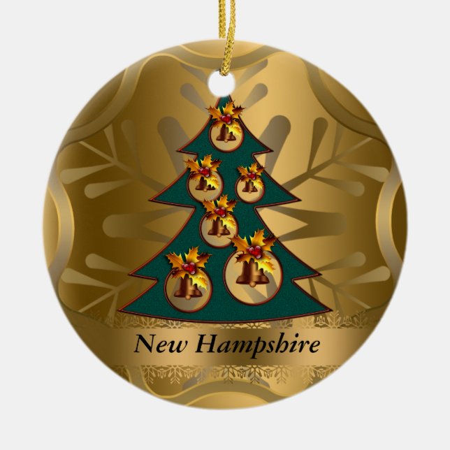 État de New Hampshire Ornement de Noël (Devant)