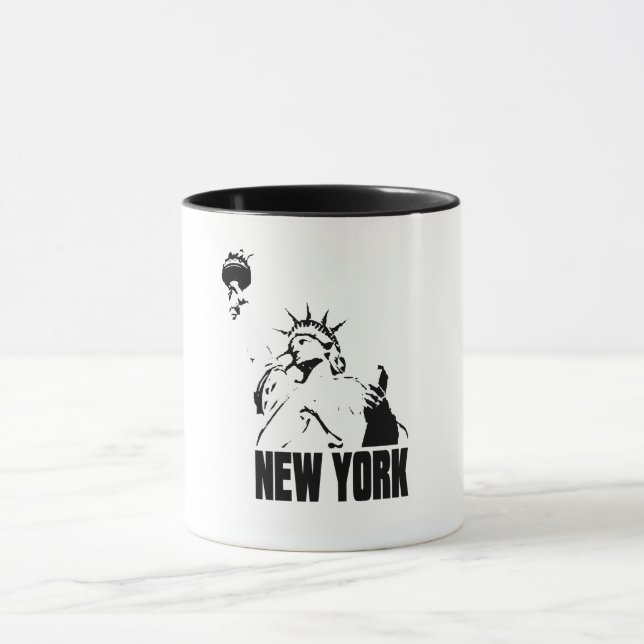 état de new york j'aime ny coffee mug design (Centre)