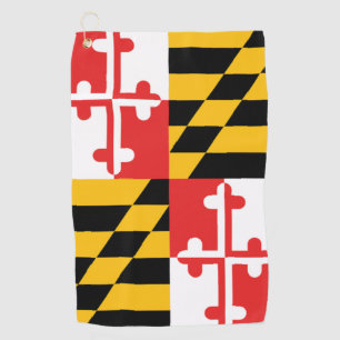 État de serviette de golf de drapeau du Maryland