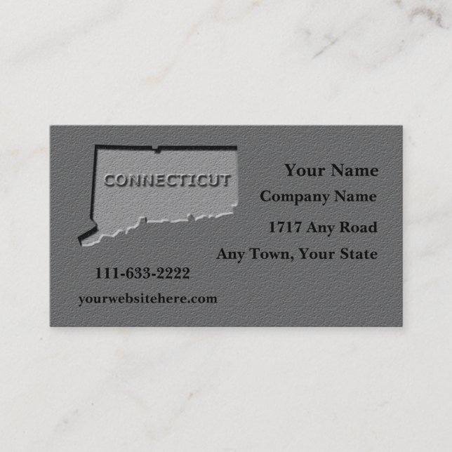 État du Connecticut, Carte de visite en pierre tai (Devant)