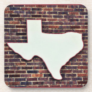 État du Texas sur un ensemble de Dessous de verre