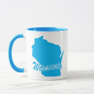 État Du Wisconsin Forme De Mug
