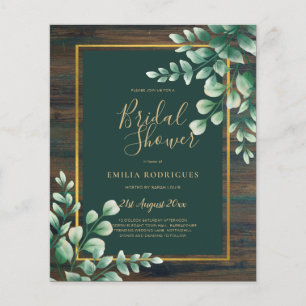ETAT Eukalyptus BRIDAL SHOWER Grün Gold QR F Flyer