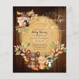 ETAT Fin dem Buben WELDTIERE Babyparty Flyer