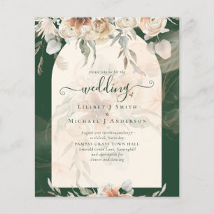 ETAT Grün BOHO Terrakotta Blumenhochzeit Flyer