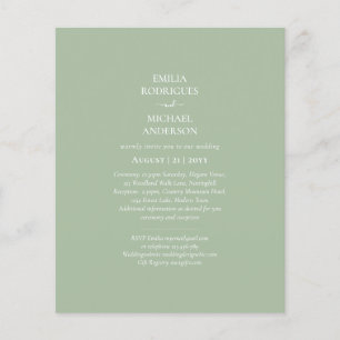 ETAT Hochzeit Salbei Apfel Grün Monochrom Text Flyer