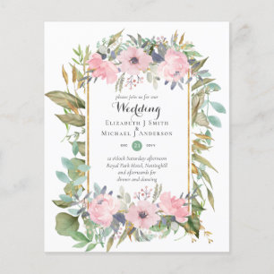 ETAT ROSA Florale Hochzeitseinladungen im Budget-R Flyer