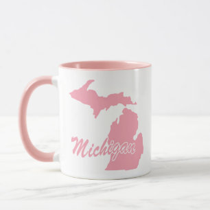 État Rose Du Michigan En Forme De Mug