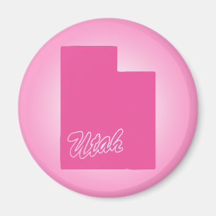 État rose Utah Magnet