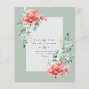 ETAT VORLÄUFIGER TERMINE - Weiße Rosen Floral Flyer