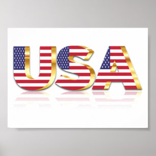 États-Unis Affiche du drapeau États-Unis