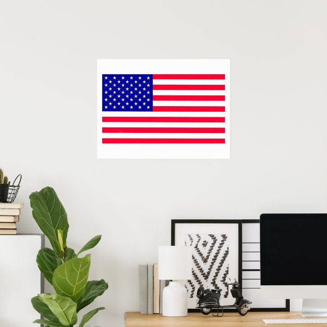 Etats-Unis Américain Drapeau Valeur Affiches Papie (Bureau à domicile)