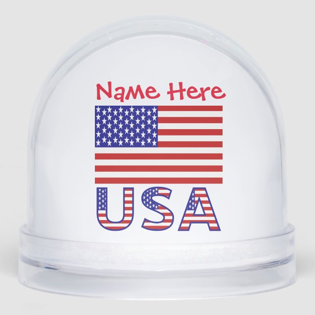 Etats-Unis Amérique Drapeau Rouge Personnalisation (Avant)