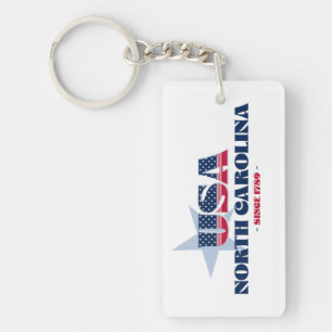 États-Unis Caroline du Nord Monogramme Porte - clé