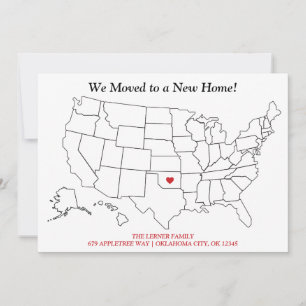 États-Unis Carte New Home Moving