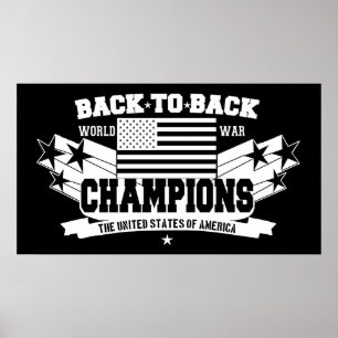États-Unis Champions de la Guerre Mondiale Poster