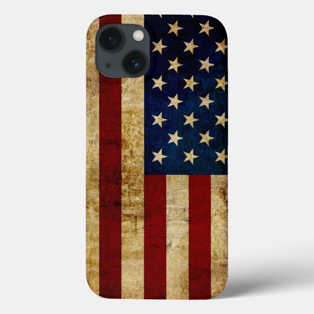 États-Unis / Coque de drapeau grungé - coque iphon (Verso)