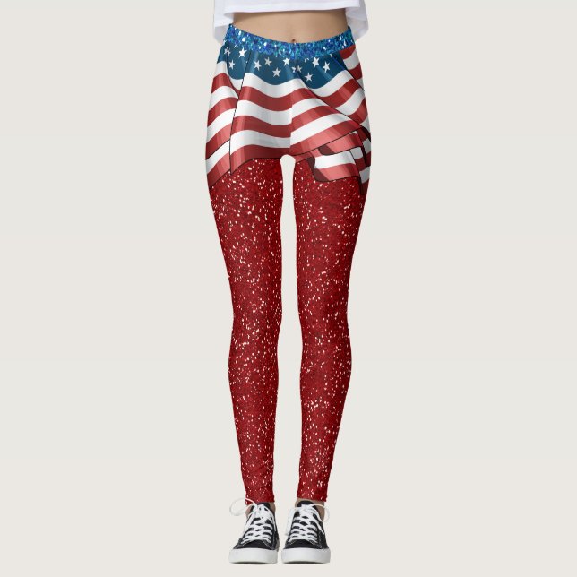 Etats-Unis ILLUSION de jupe Leggings de mode (Devant)