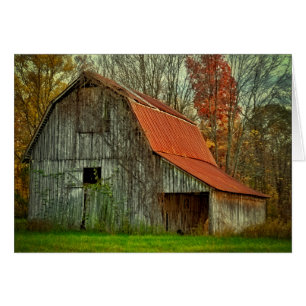 États-Unis, Indiana. paysage rural, grange recouve